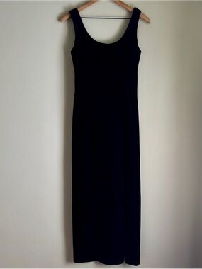 Vintage 90’s J.R. Nites Petites Sleeveless Velvet Black Dress Size 8P